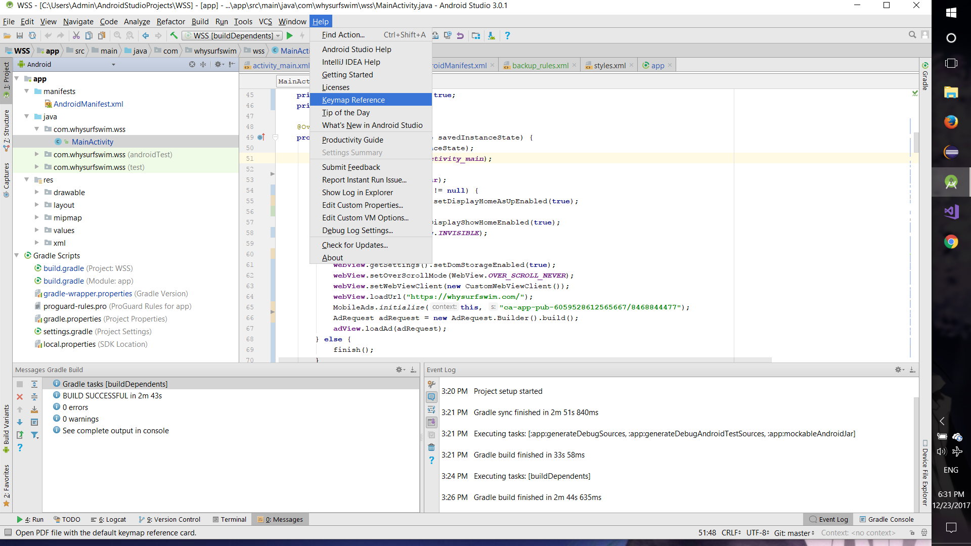 Add Eclipse Shortcuts in Android Studio – Why Surf Swim